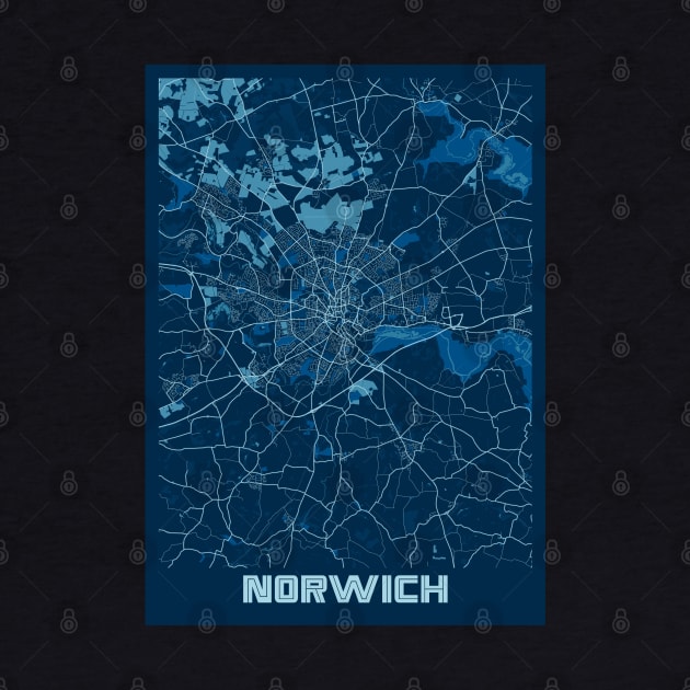 Norwich - United Kingdom Peace City Map by tienstencil